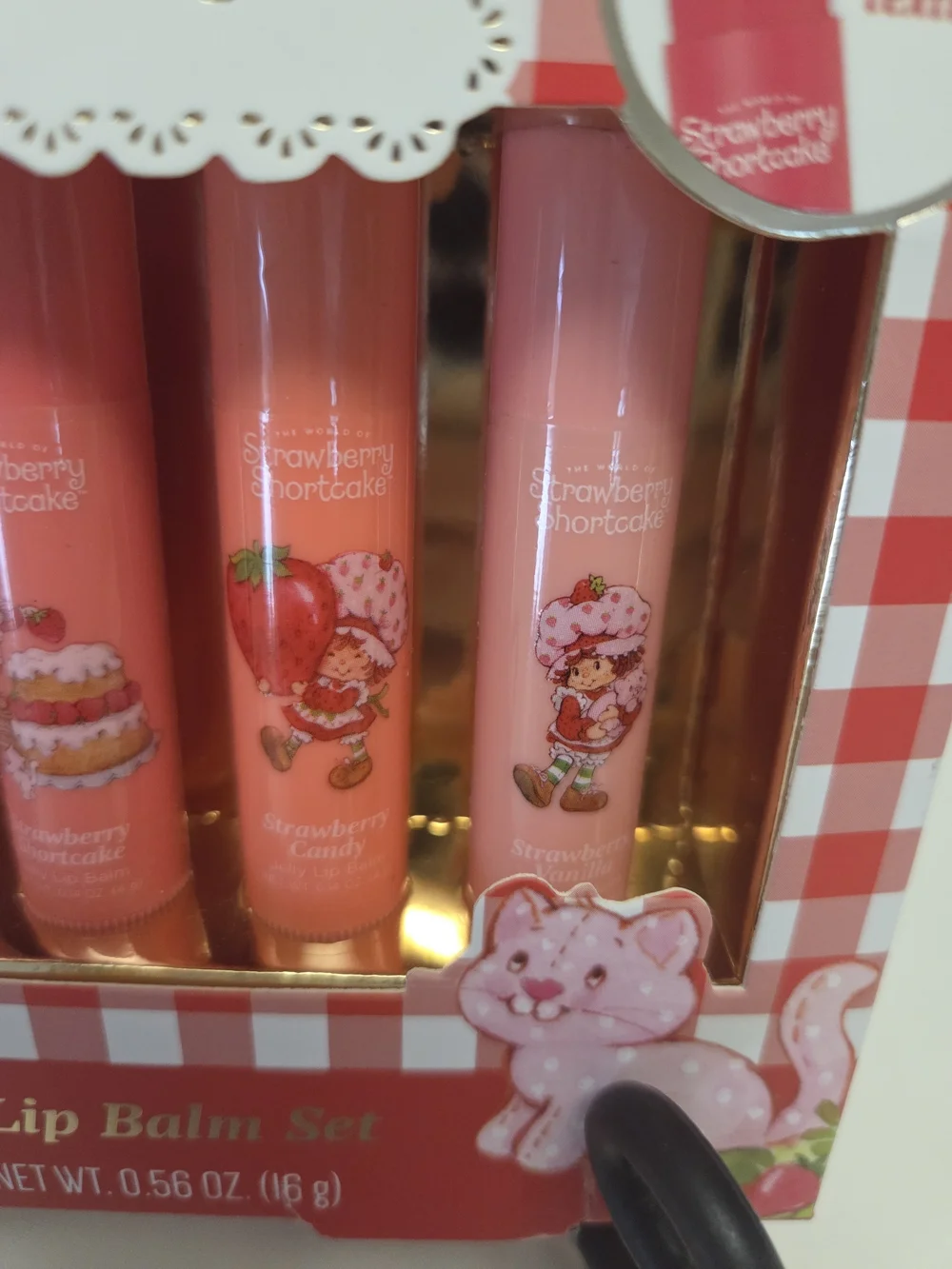 Strawberry Shortcake 4 Piece Jelly Balm Set NEW 4 Different Scents NIB